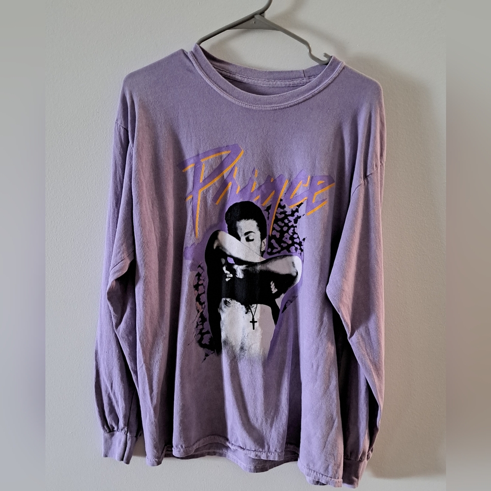 Official Prince Estate Approved Purple Rain Long Sleeve T-Shirt Sz M